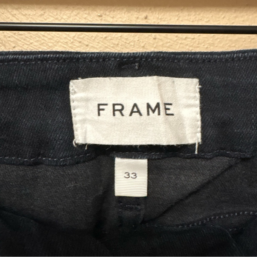 Frame Le Crop Mini Boot High Rise Jeans Marcella Dark Wash Size 33 - Picture 11 of 13